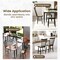 Farmhouse Solid Rubberwood Dining Chairs Set of 2 with PE Rattan Seats